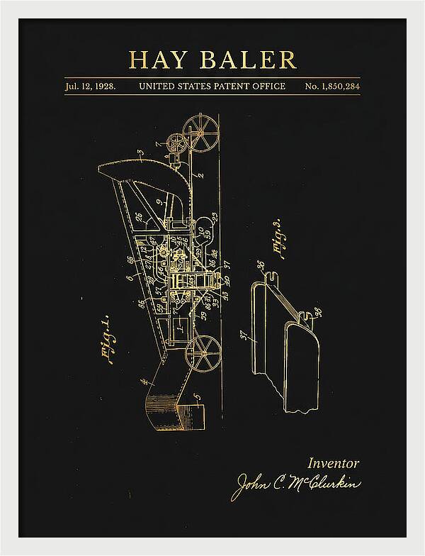 Hay Baler Gold Patent Us1850284a