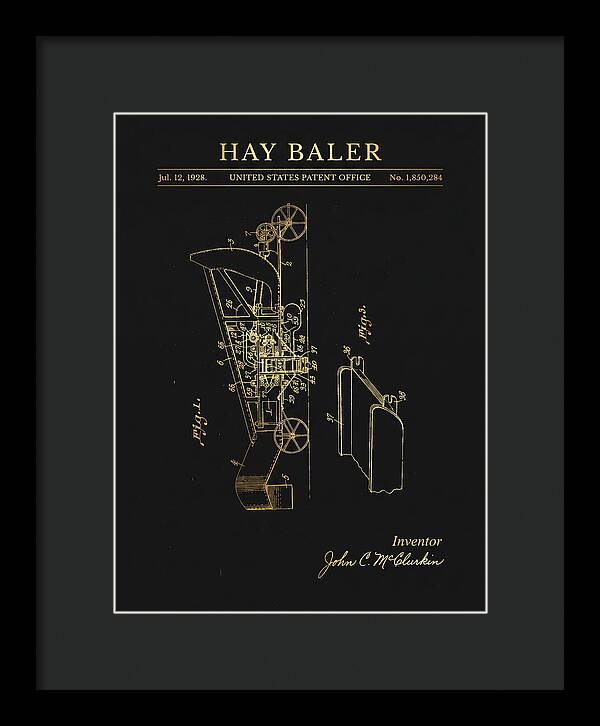 Hay Baler Gold Patent Us1850284a