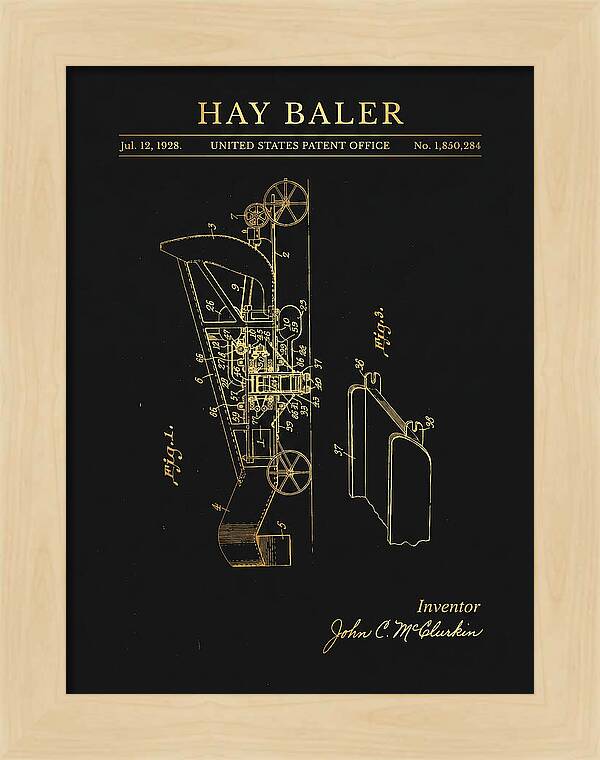 Hay Baler Gold Patent Us1850284a