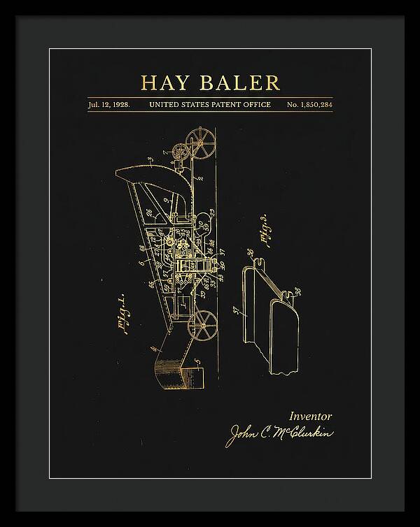 Hay Baler Gold Patent Us1850284a