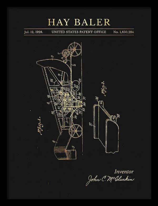 Hay Baler Gold Patent Us1850284a