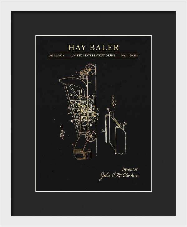 Hay Baler Gold Patent Us1850284a