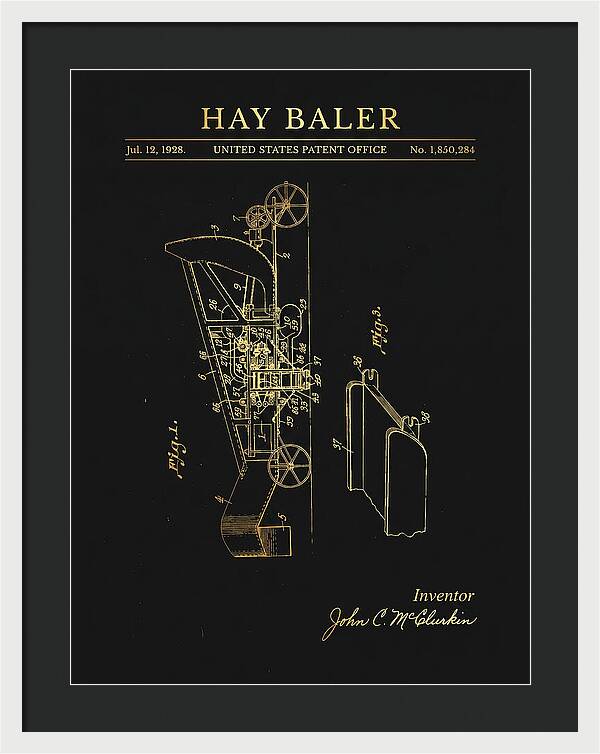Hay Baler Gold Patent Us1850284a