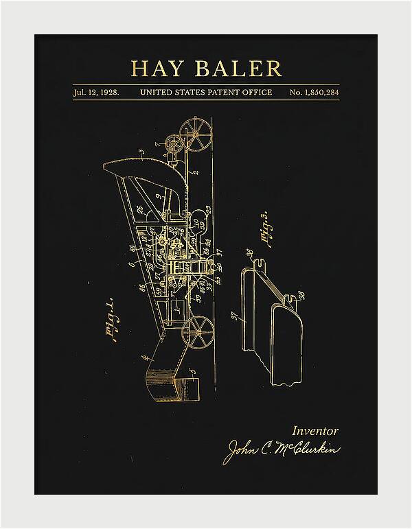 Hay Baler Gold Patent Us1850284a