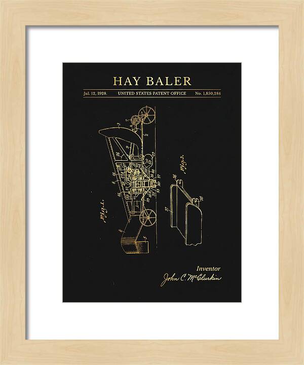 Hay Baler Gold Patent Us1850284a