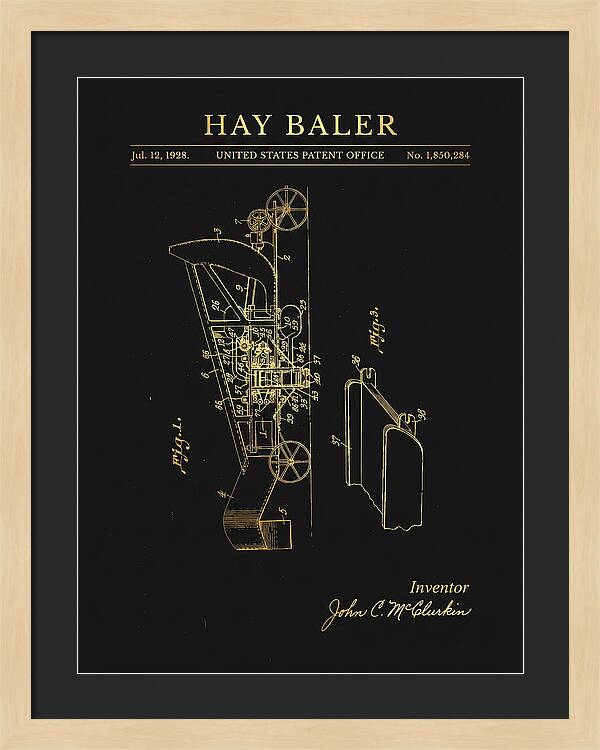 Hay Baler Gold Patent Us1850284a