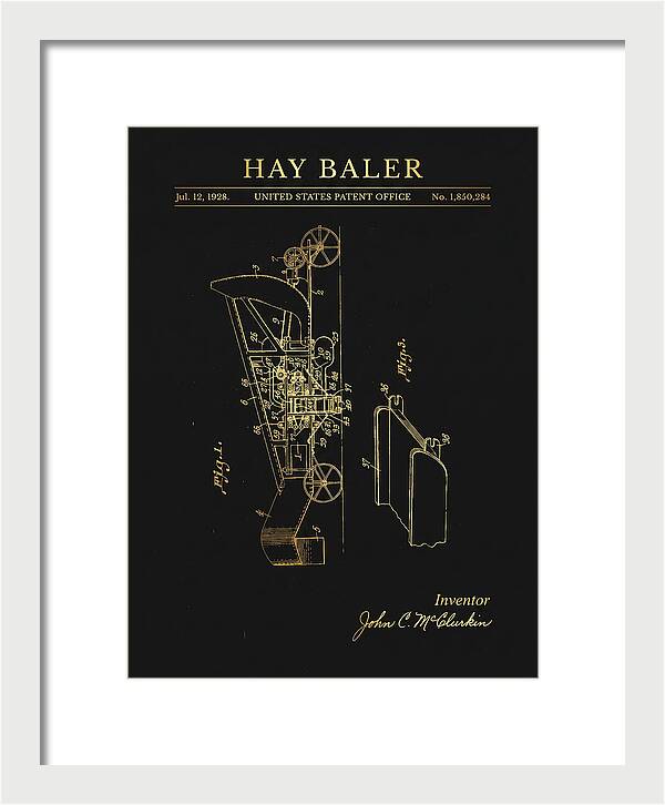 Hay Baler Gold Patent Us1850284a