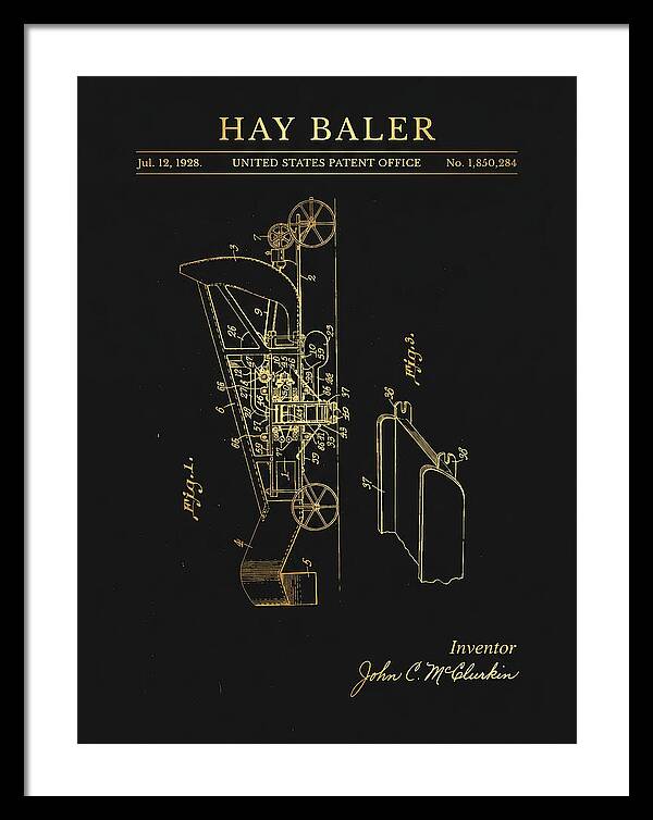 Hay Baler Gold Patent Us1850284a