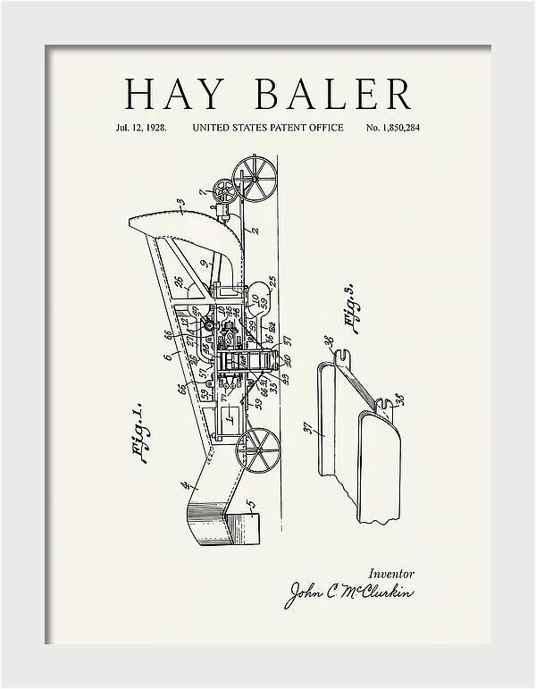 Hay Baler Minimalist Patent Us1850284a