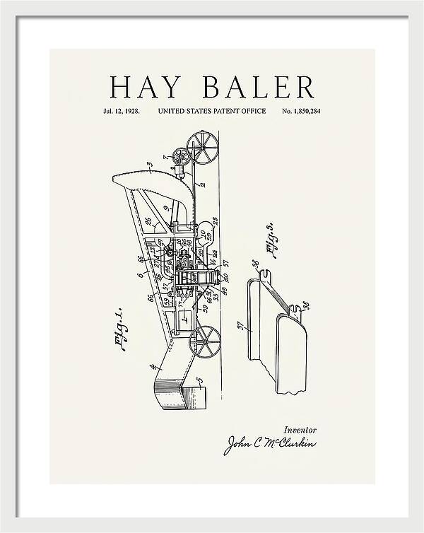 Hay Baler Minimalist Patent Us1850284a
