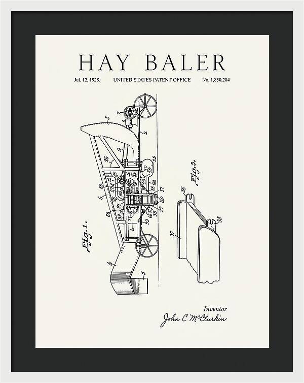 Hay Baler Minimalist Patent Us1850284a