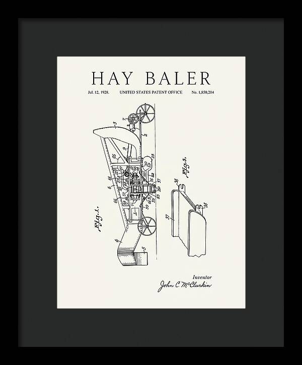 Hay Baler Minimalist Patent Us1850284a