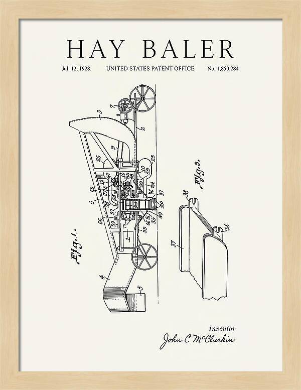 Hay Baler Minimalist Patent Us1850284a