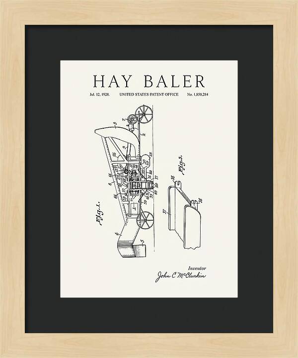 Hay Baler Minimalist Patent Us1850284a