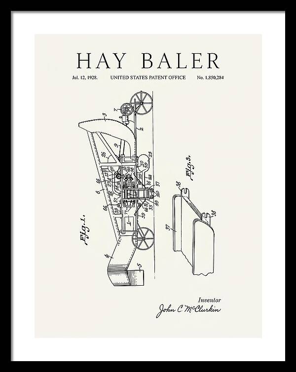 Hay Baler Minimalist Patent Us1850284a