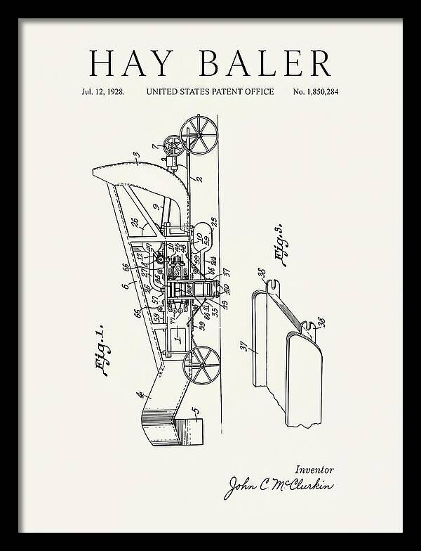 Hay Baler Minimalist Patent Us1850284a