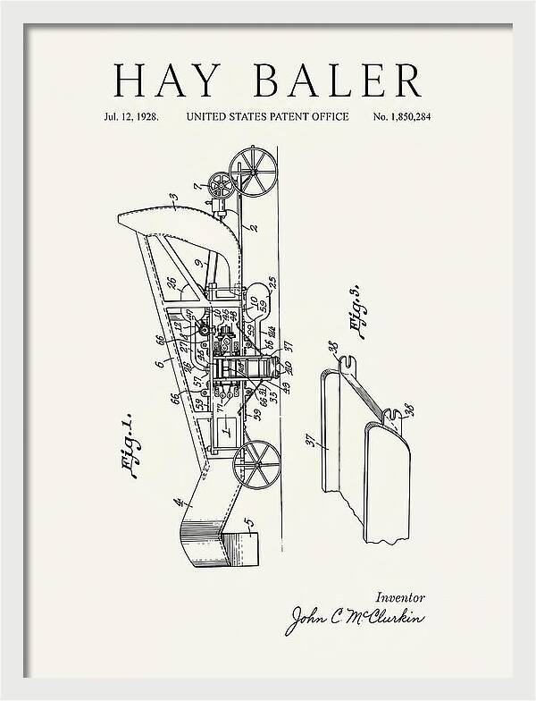 Hay Baler Minimalist Patent Us1850284a