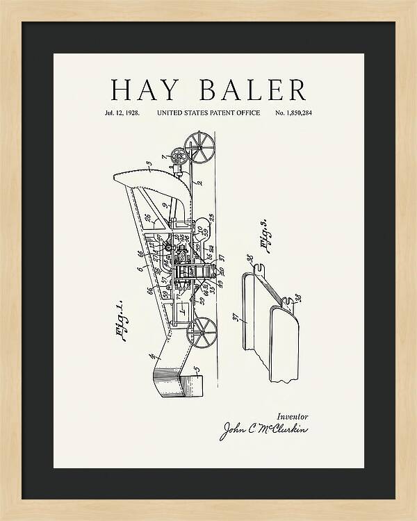Hay Baler Minimalist Patent Us1850284a