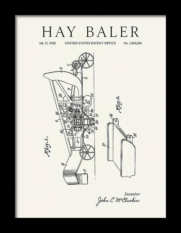 Hay Baler Minimalist Patent Us1850284a