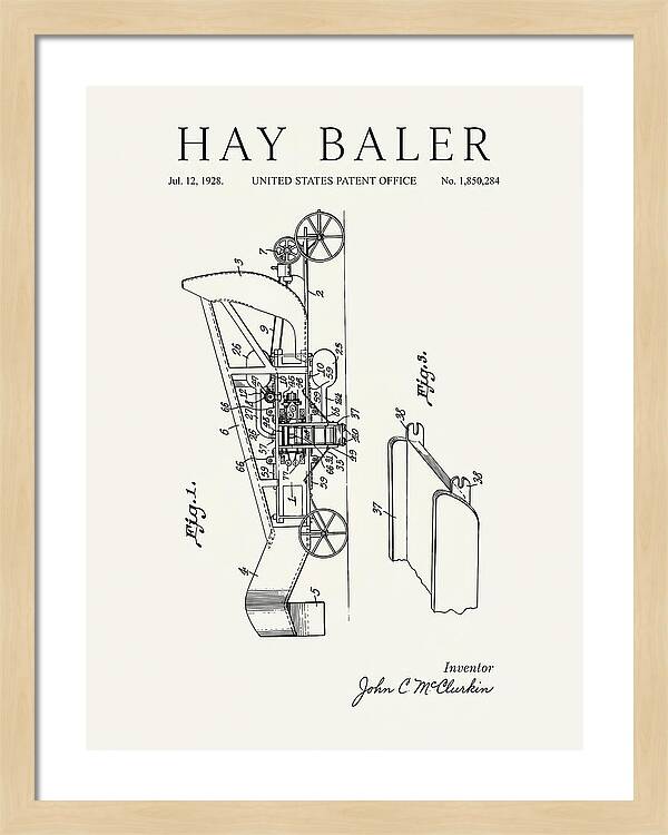 Hay Baler Minimalist Patent Us1850284a