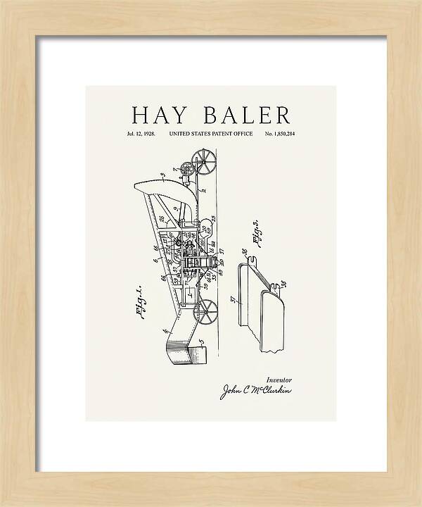 Hay Baler Minimalist Patent Us1850284a