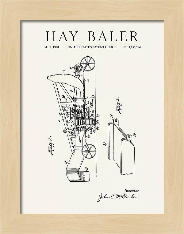 Hay Baler Minimalist Patent Us1850284a