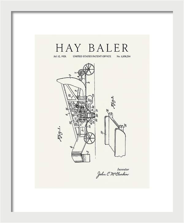 Hay Baler Minimalist Patent Us1850284a