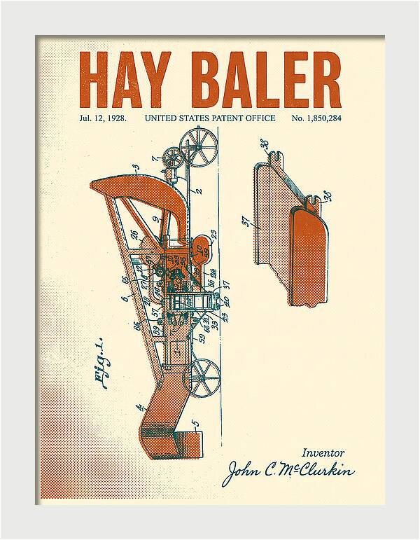Hay Baler Retro Patent Us1850284a