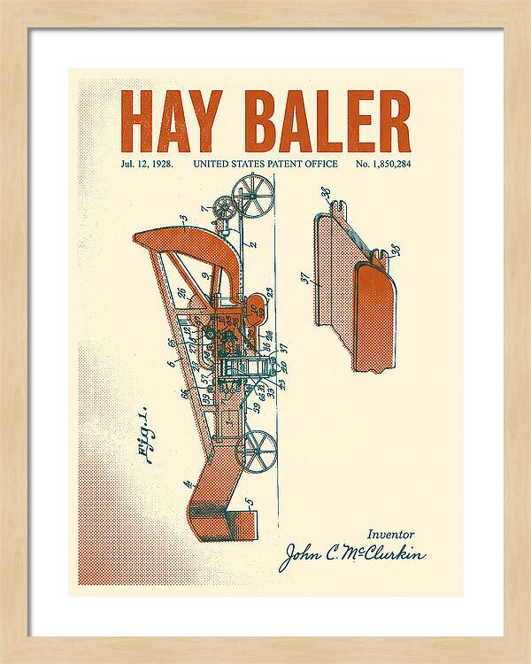 Hay Baler Retro Patent Us1850284a