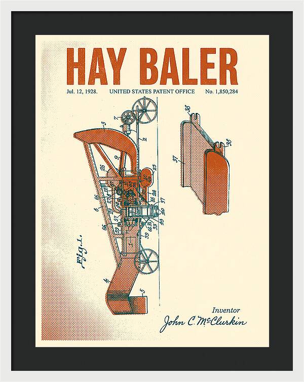 Hay Baler Retro Patent Us1850284a