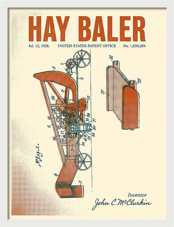 Hay Baler Retro Patent Us1850284a