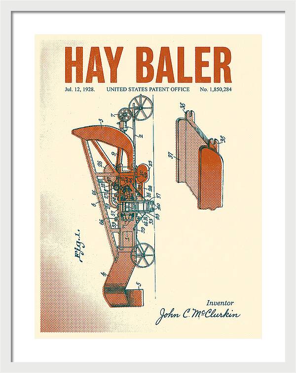 Hay Baler Retro Patent Us1850284a