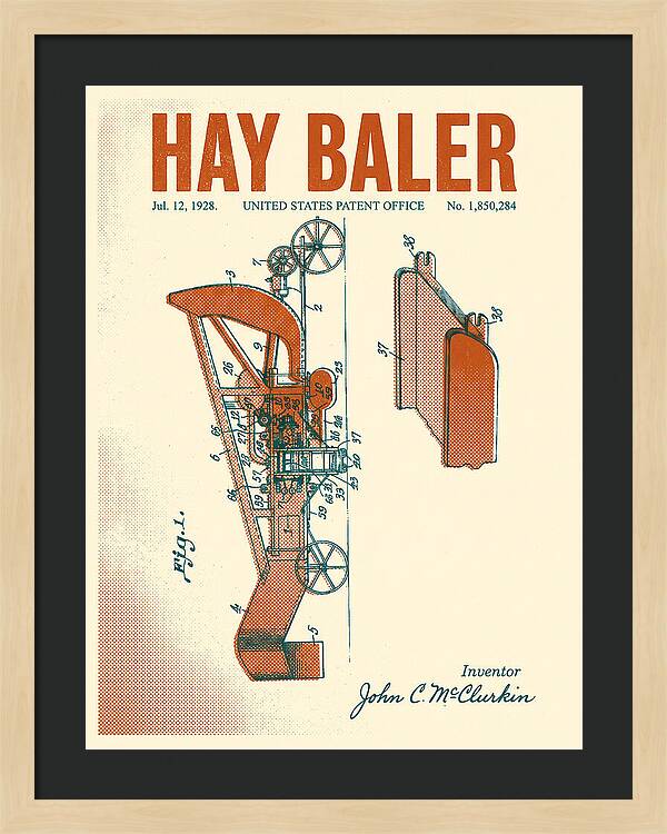 Hay Baler Retro Patent Us1850284a