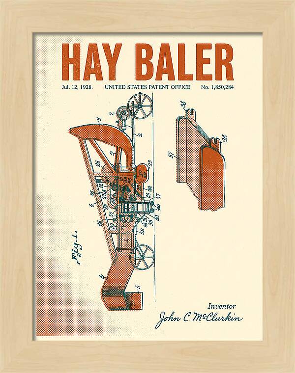 Hay Baler Retro Patent Us1850284a