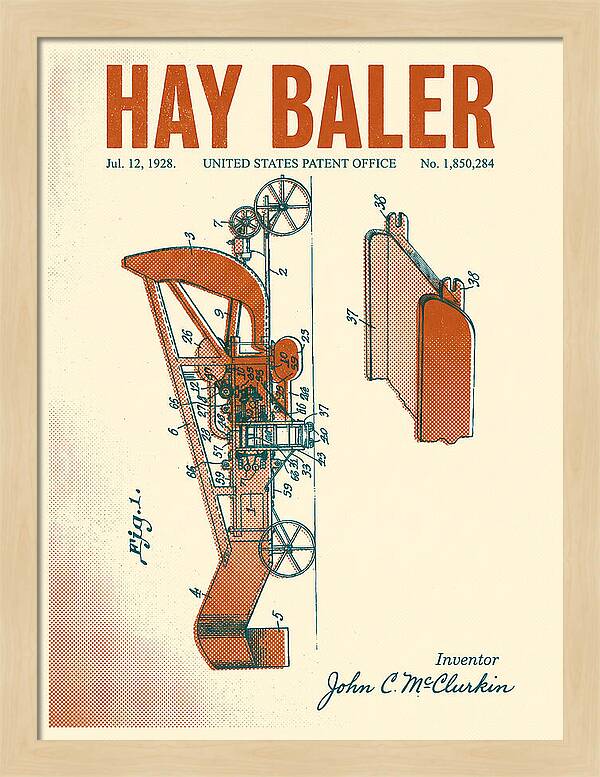 Hay Baler Retro Patent Us1850284a