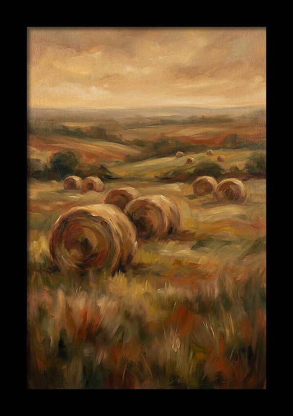 Hay Bales Dotting Meadow
