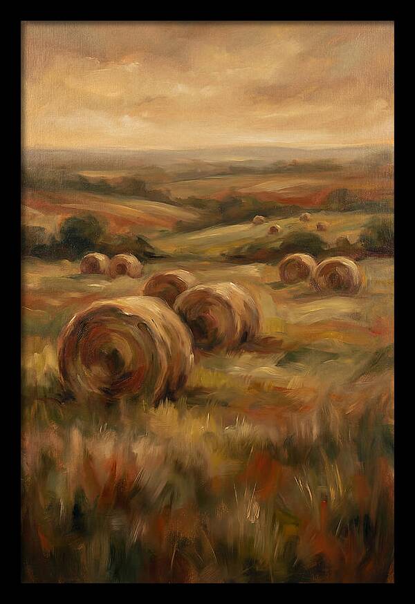 Hay Bales Dotting Meadow