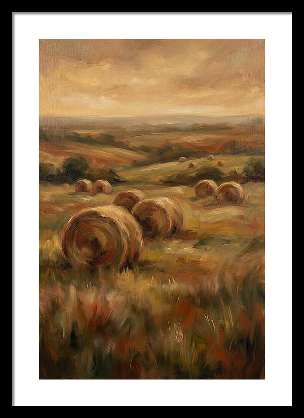 Hay Bales Dotting Meadow