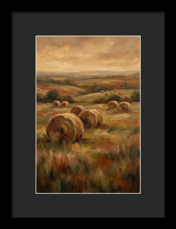 Hay Bales Dotting Meadow