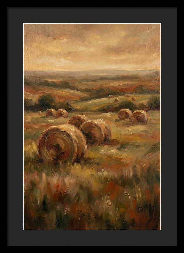 Hay Bales Dotting Meadow