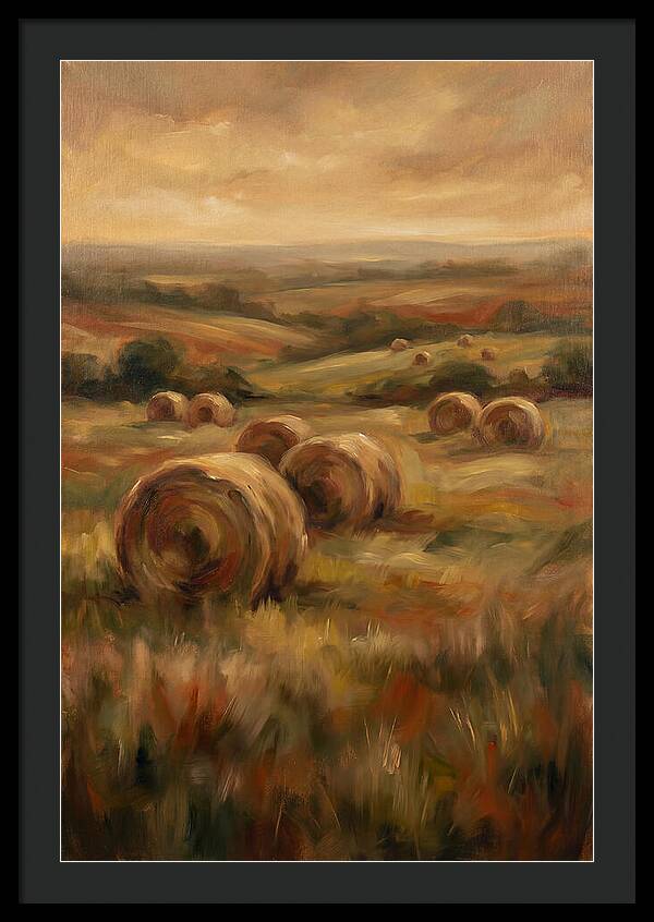 Hay Bales Dotting Meadow