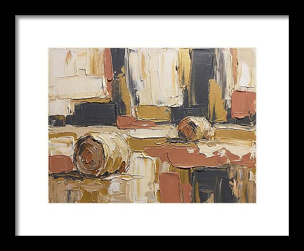 Hay Bales In Abstract Harmony