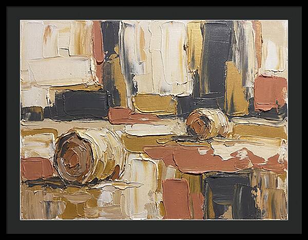 Hay Bales In Abstract Harmony