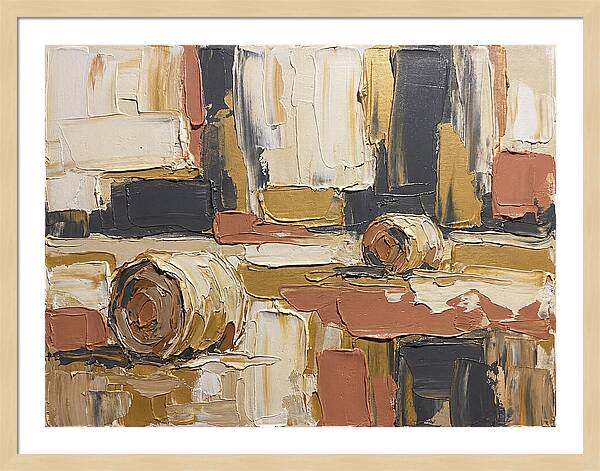 Hay Bales In Abstract Harmony