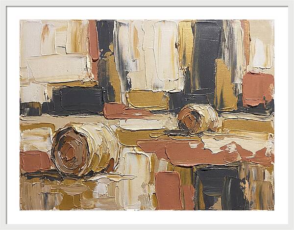 Hay Bales In Abstract Harmony