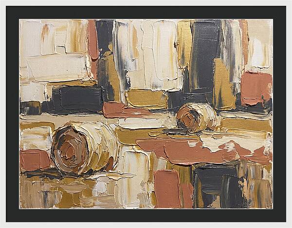Hay Bales In Abstract Harmony