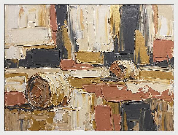 Hay Bales In Abstract Harmony