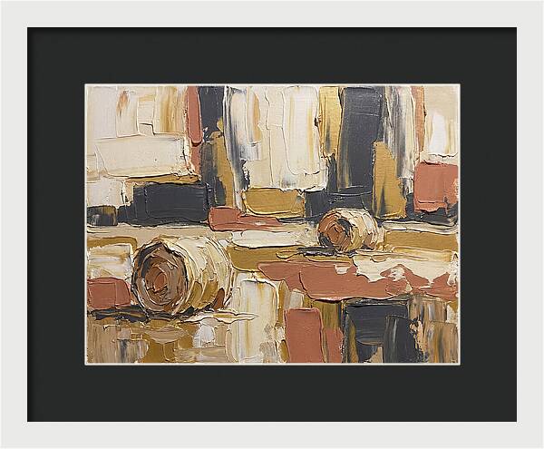 Hay Bales In Abstract Harmony