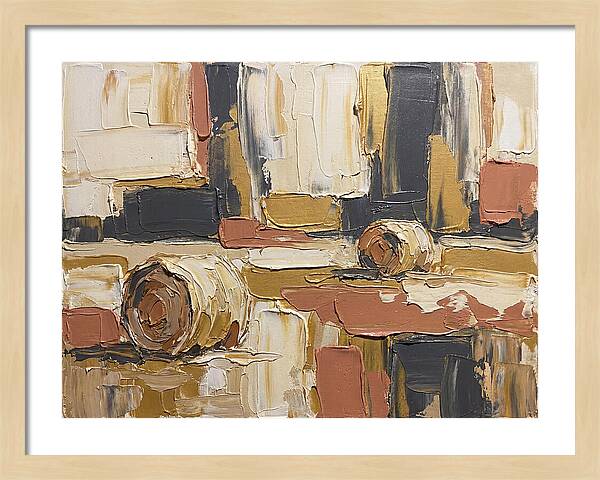 Hay Bales In Abstract Harmony