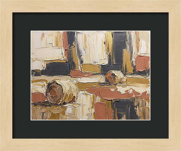 Hay Bales In Abstract Harmony